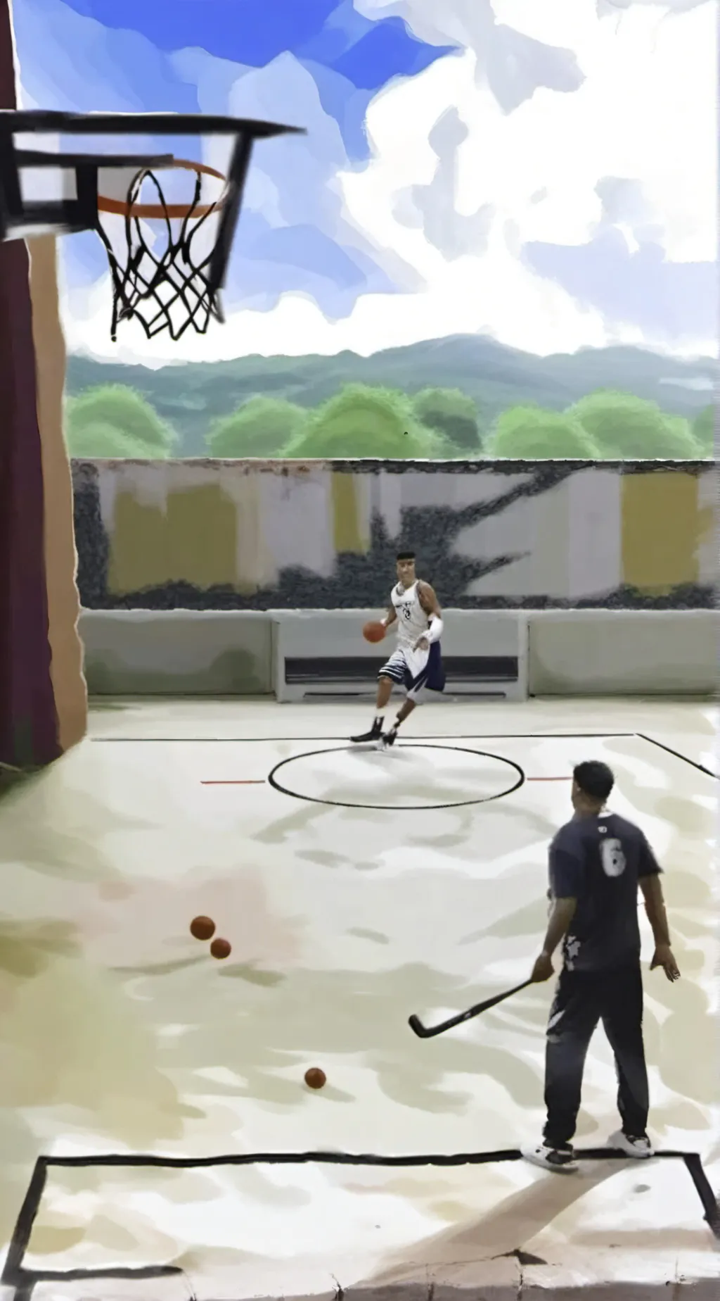 ai character: The smile background