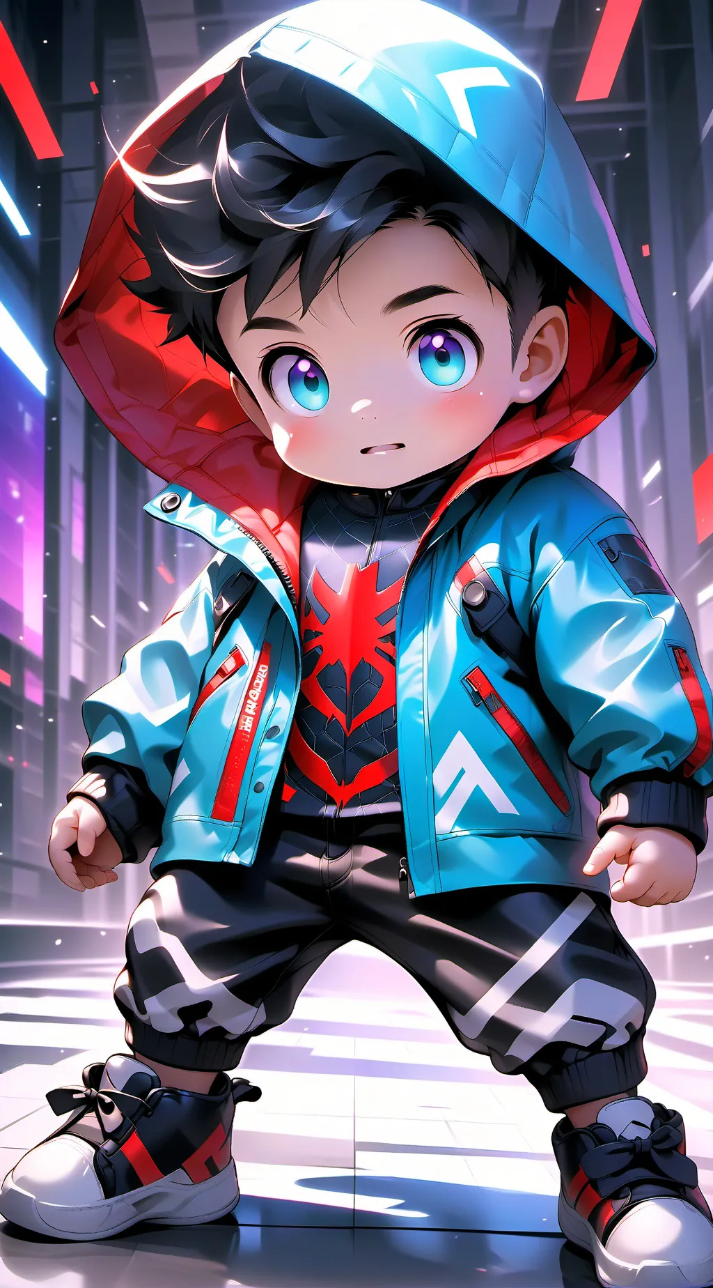 ai character: baby brother background