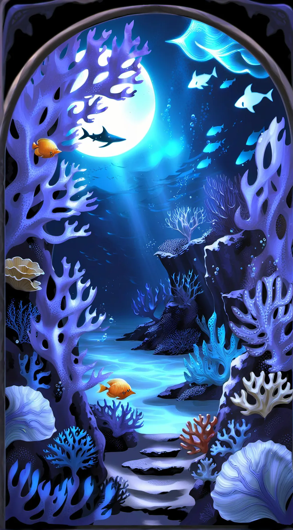 ai character: Water background