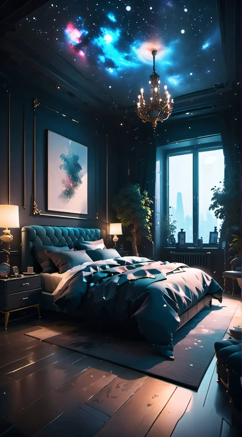 ai character: Mha scary movie background