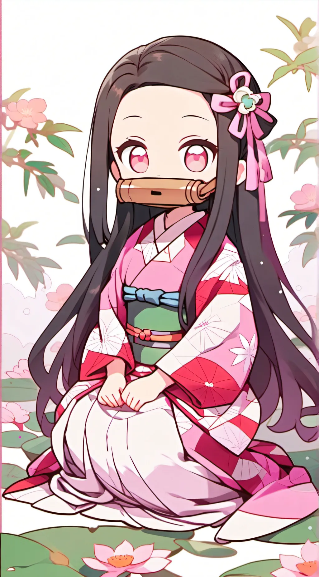 ai character: Nezuko background