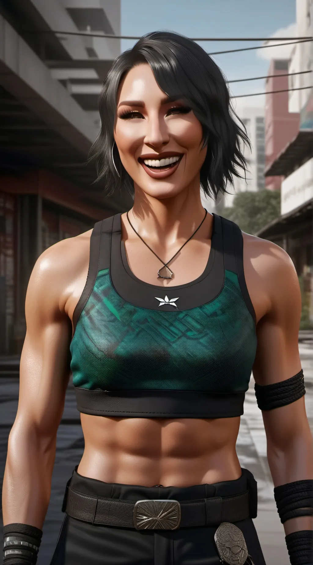 ai character: Rhea Ripley background