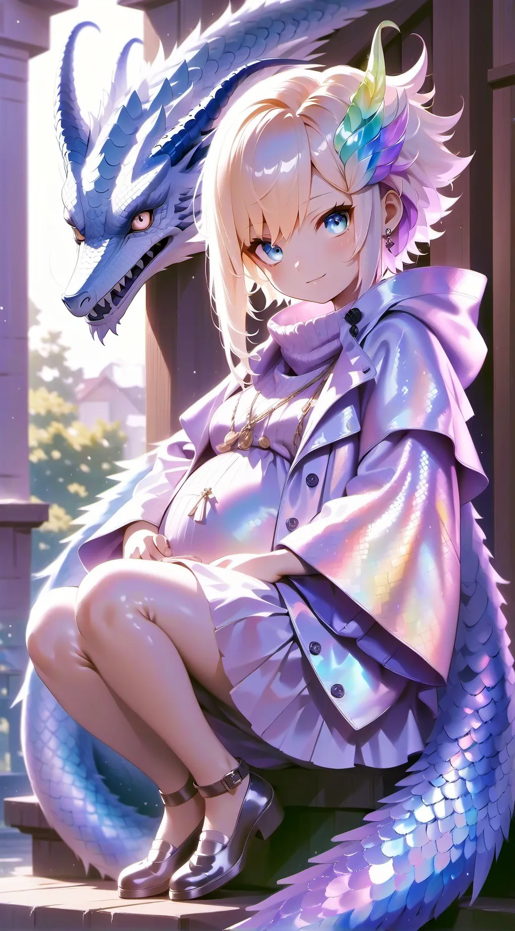 ai character: pregnant Bakugo  background