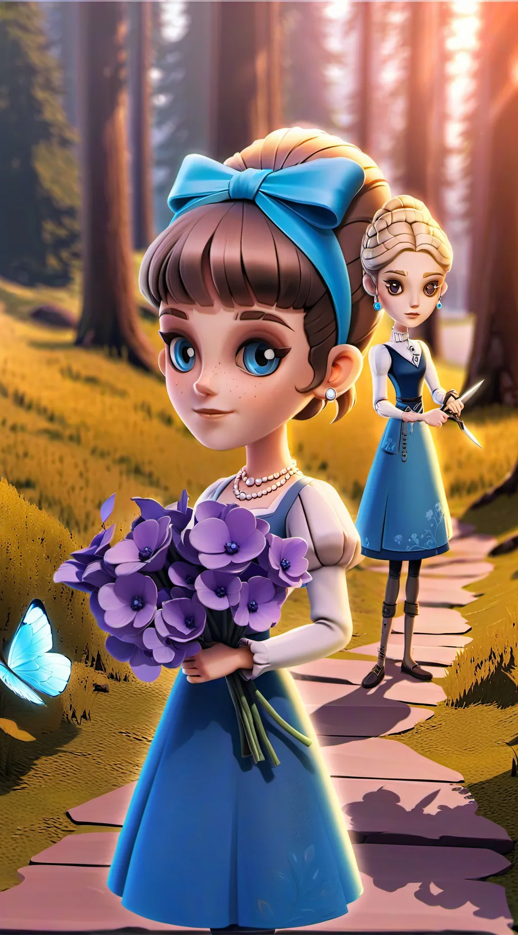 ai character: ali and zia killer background