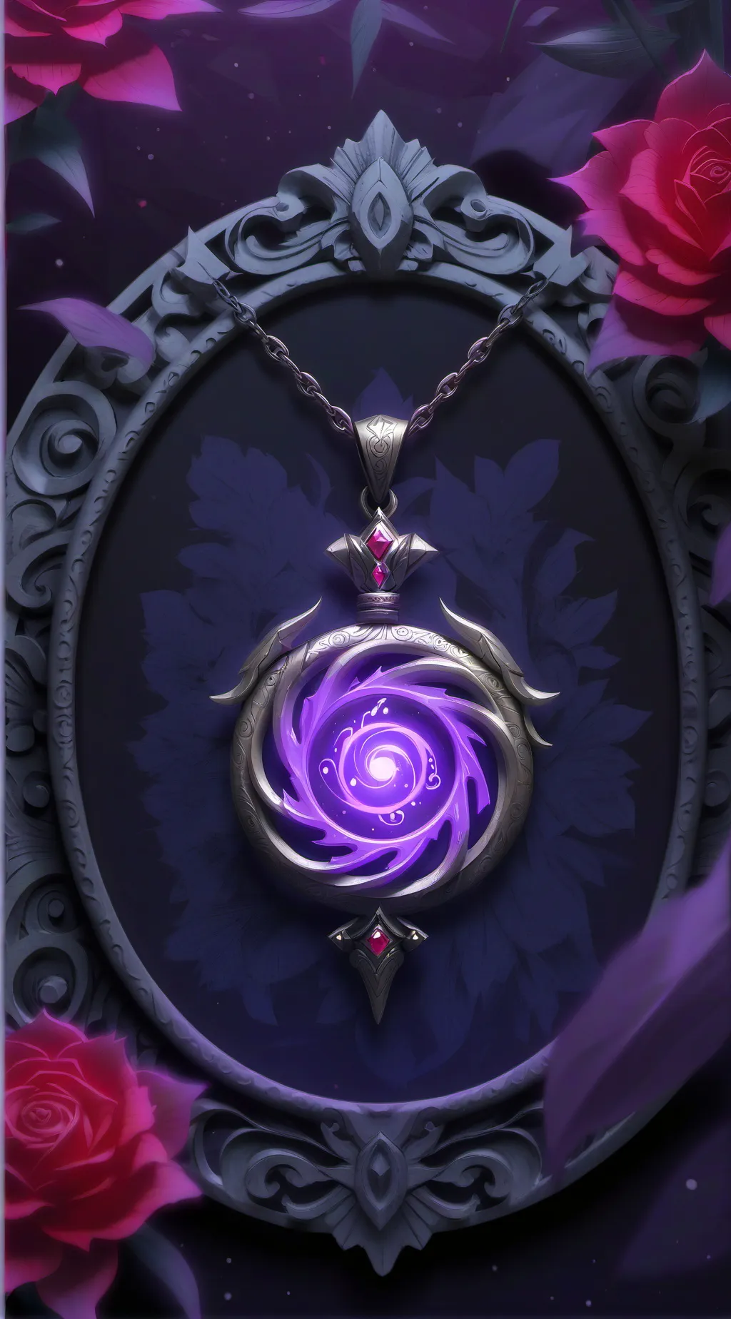 ai character: Hypnotize necklace background