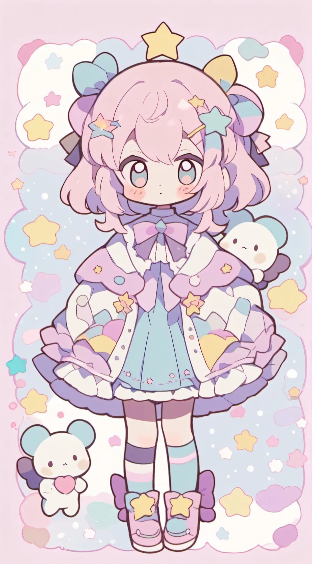 ai character: little twin stars background