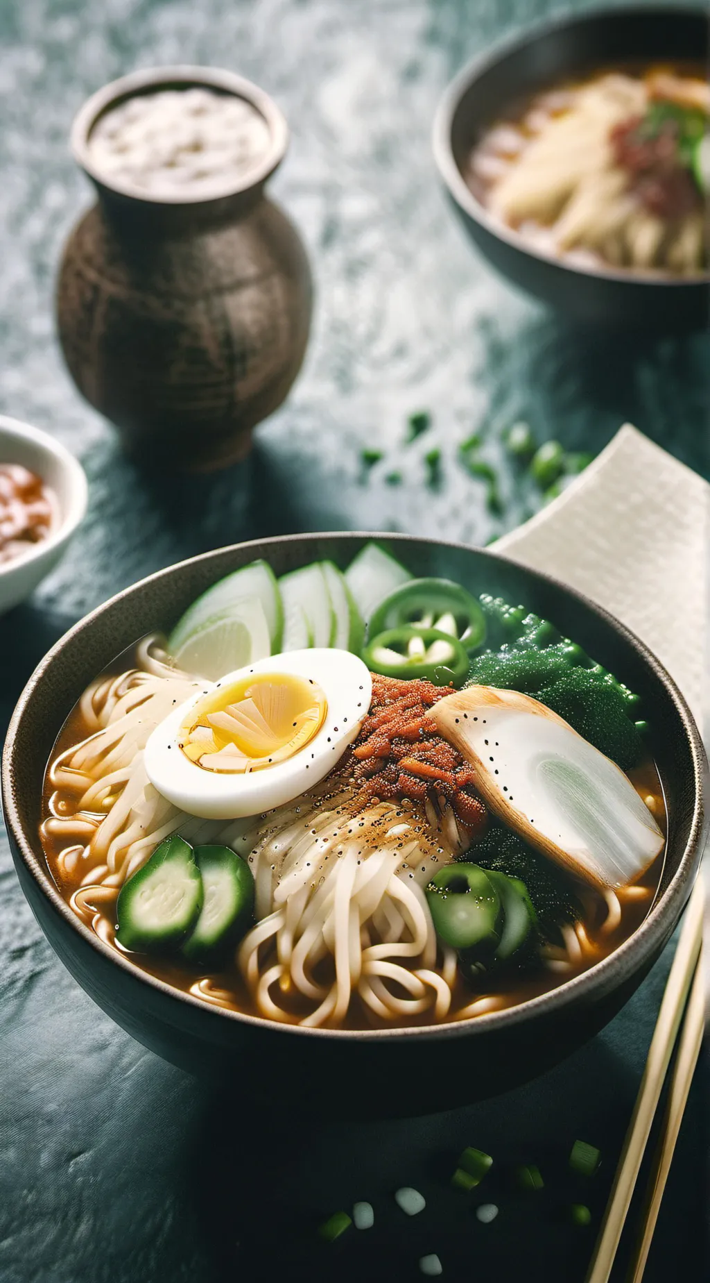 ai character: Mha spicy noodles background