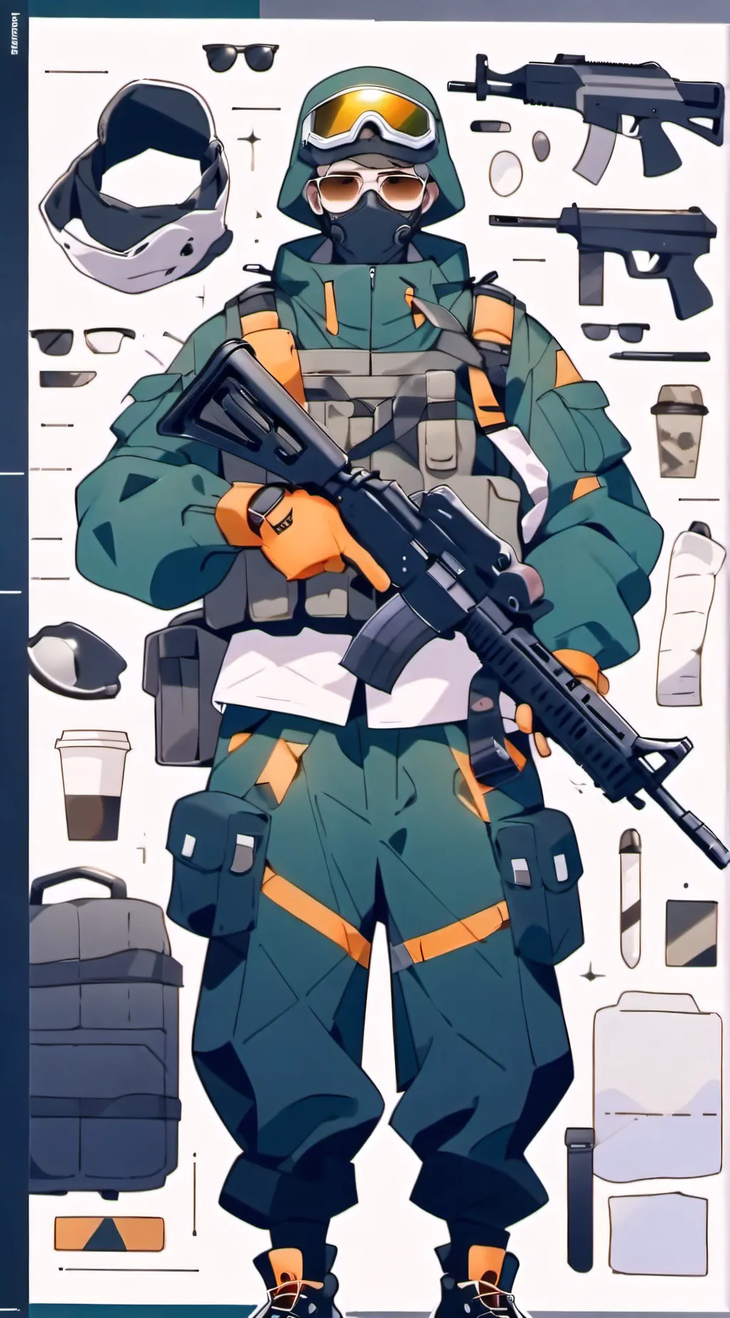 ai character: ghost Riley  background