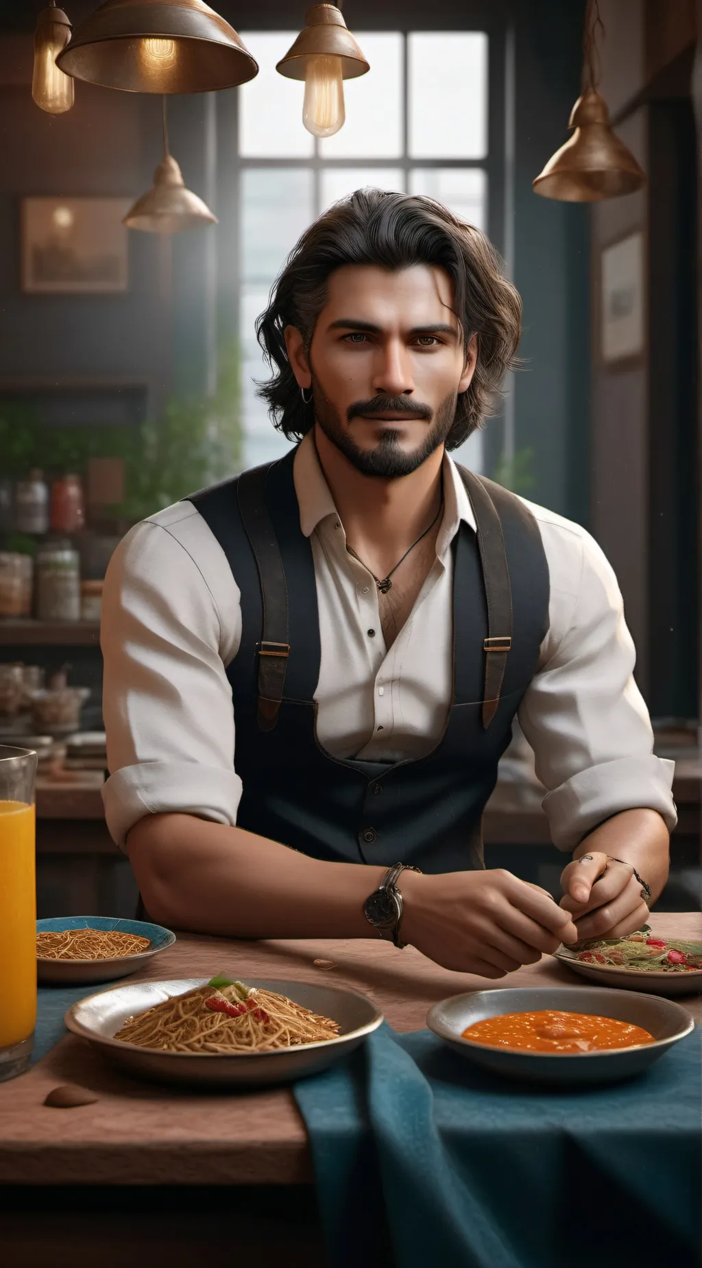 ai character: henry Davidson  background