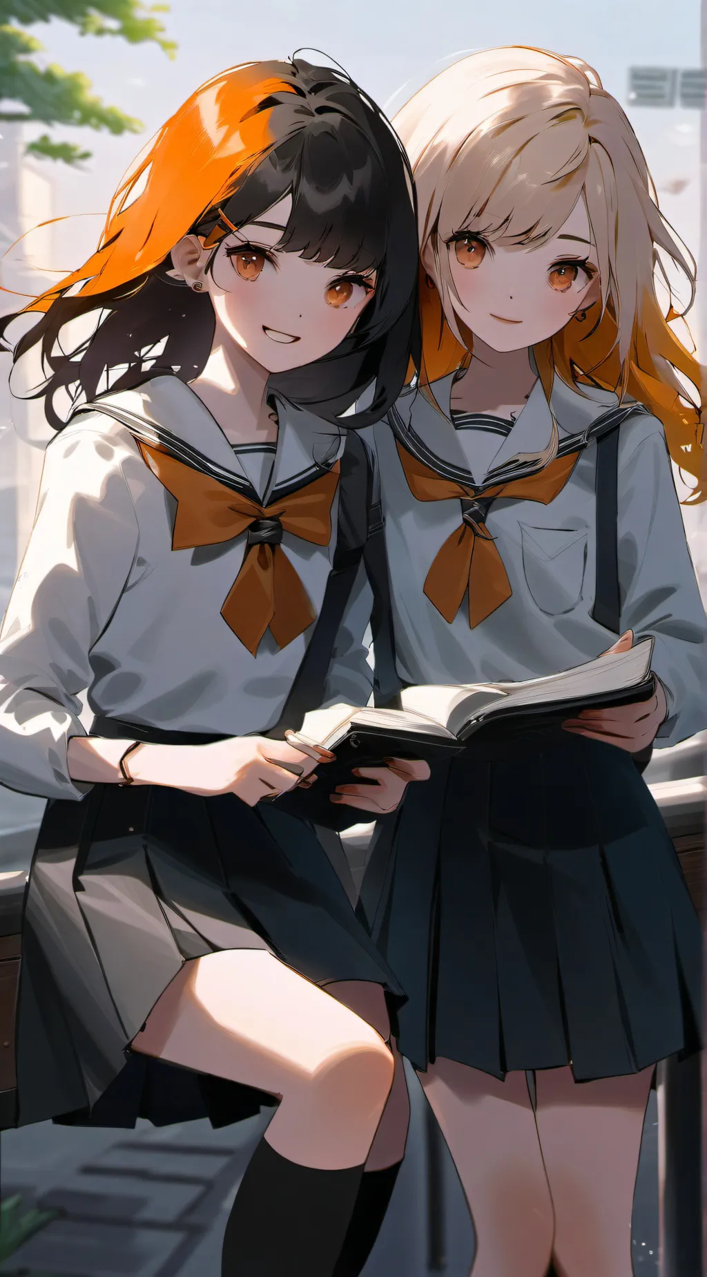 ai character: Mari and suki background