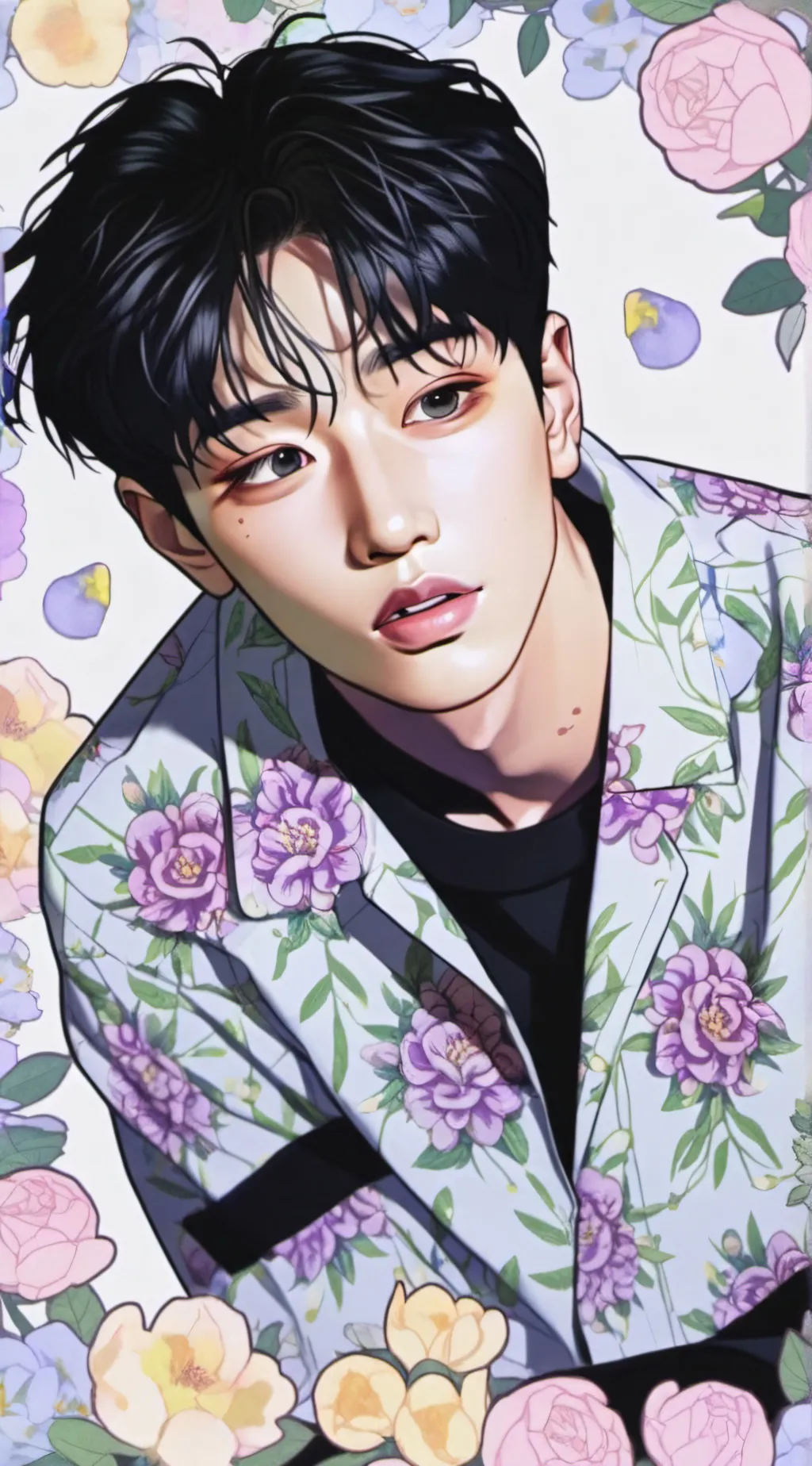 ai character: Bang Chan  background