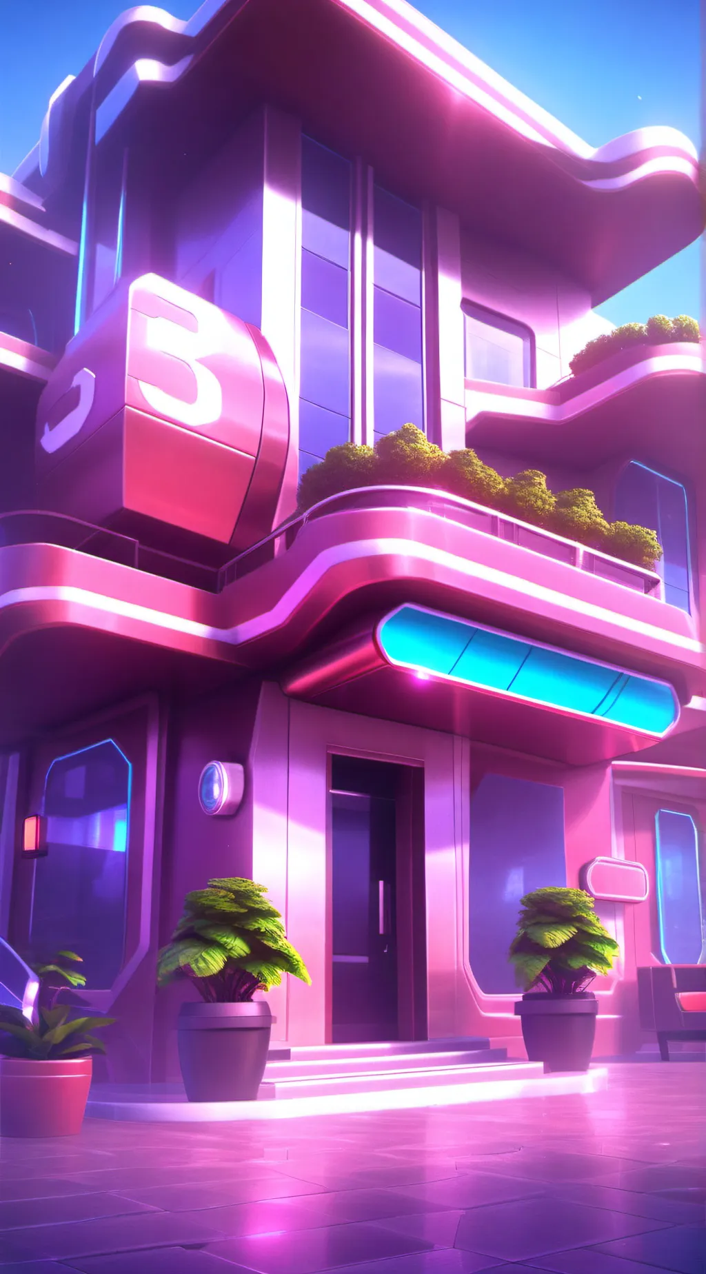 ai character: Glitch-Inn background