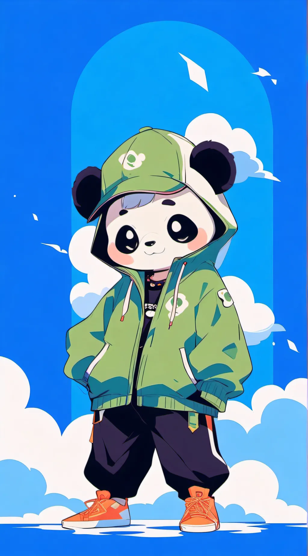 ai character: Panda Droma background