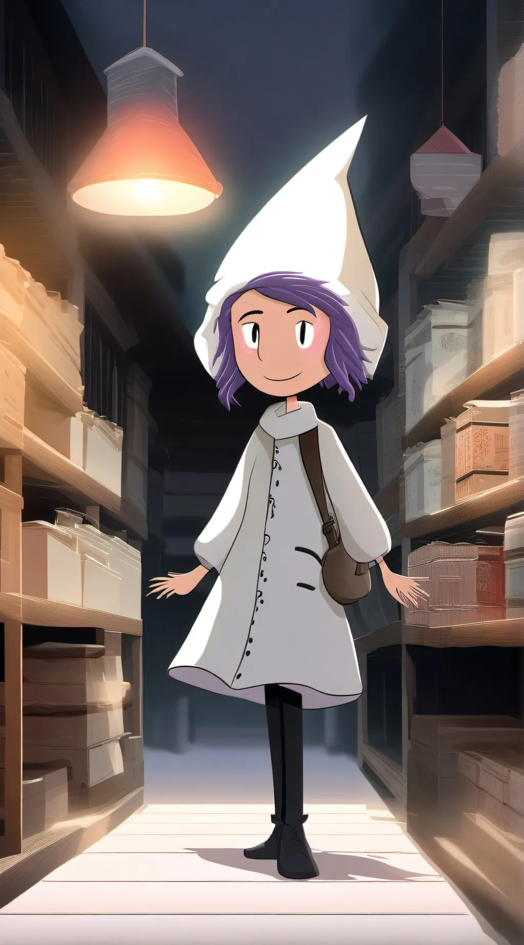 ai character: magenta stickwoman background