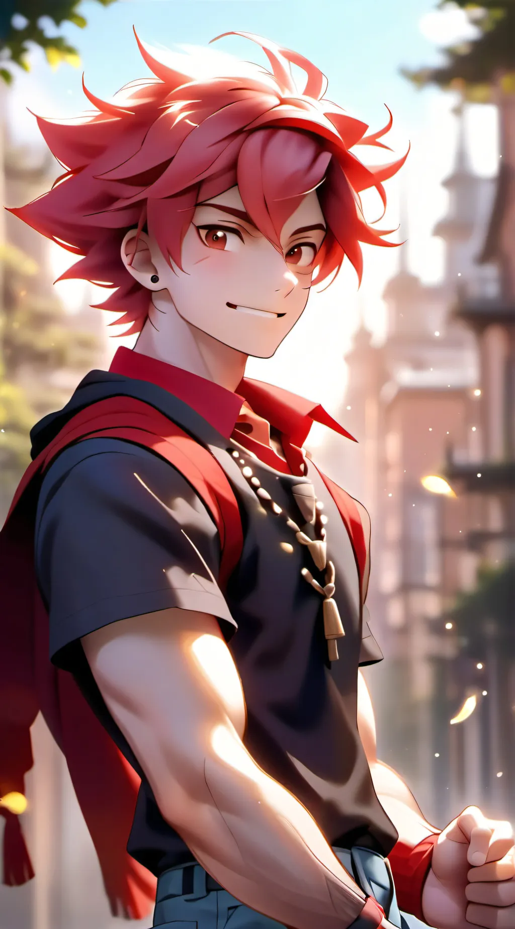 ai character: Ejiro Kirishima  background