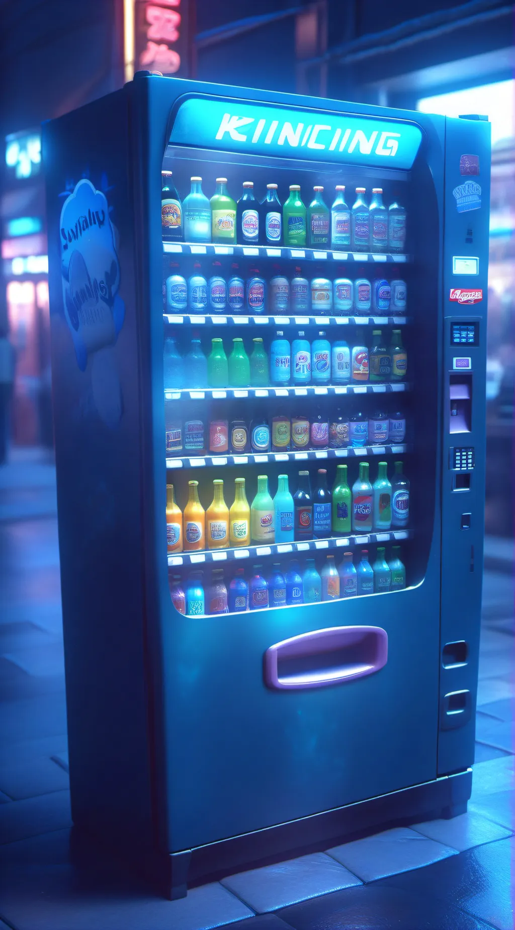 ai character: Vending machine background