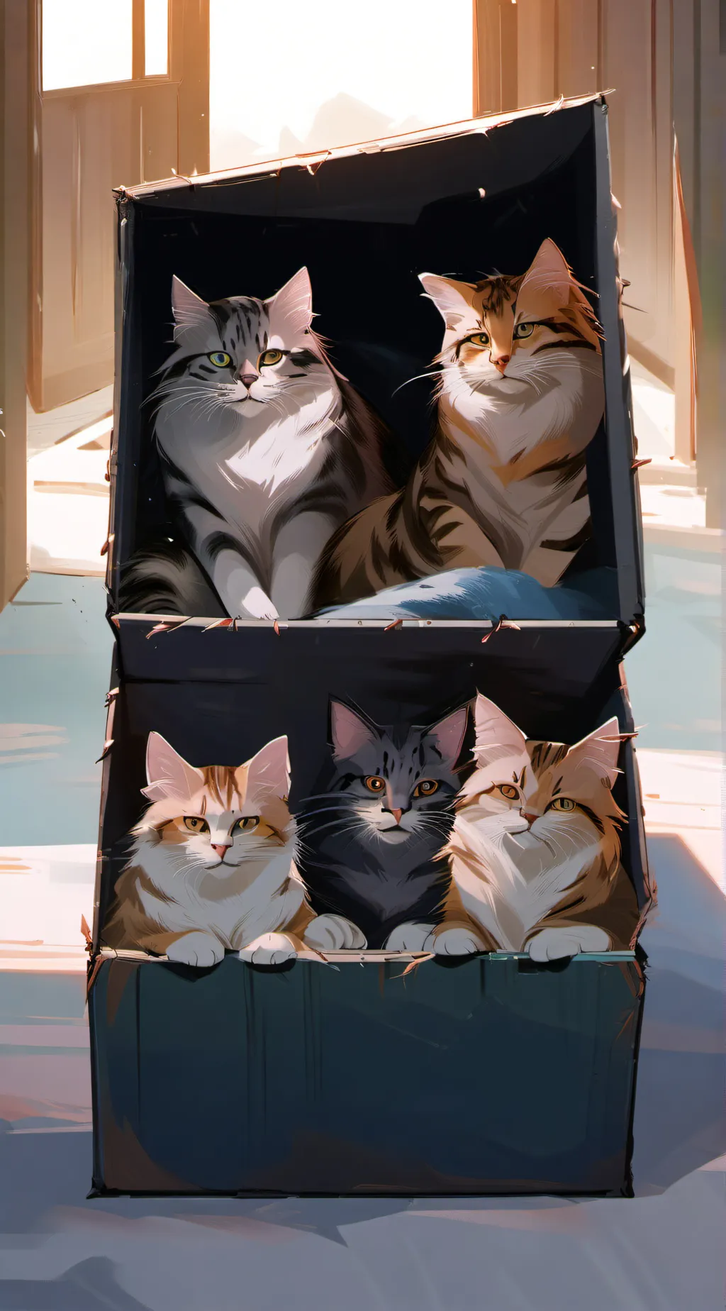 ai character: mama cat background