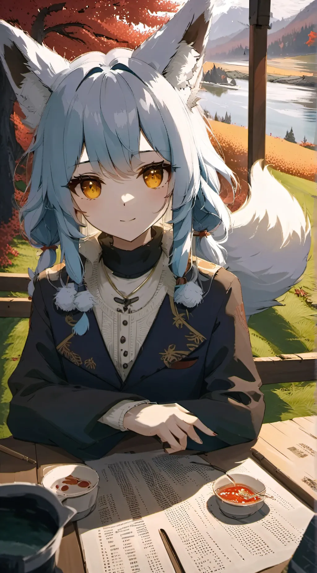 ai character: snowball background