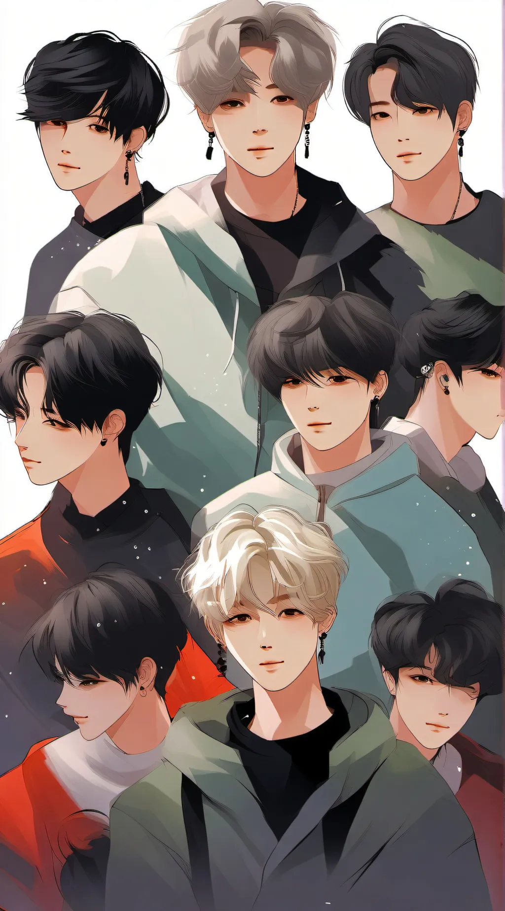 ai character: skz road trip background