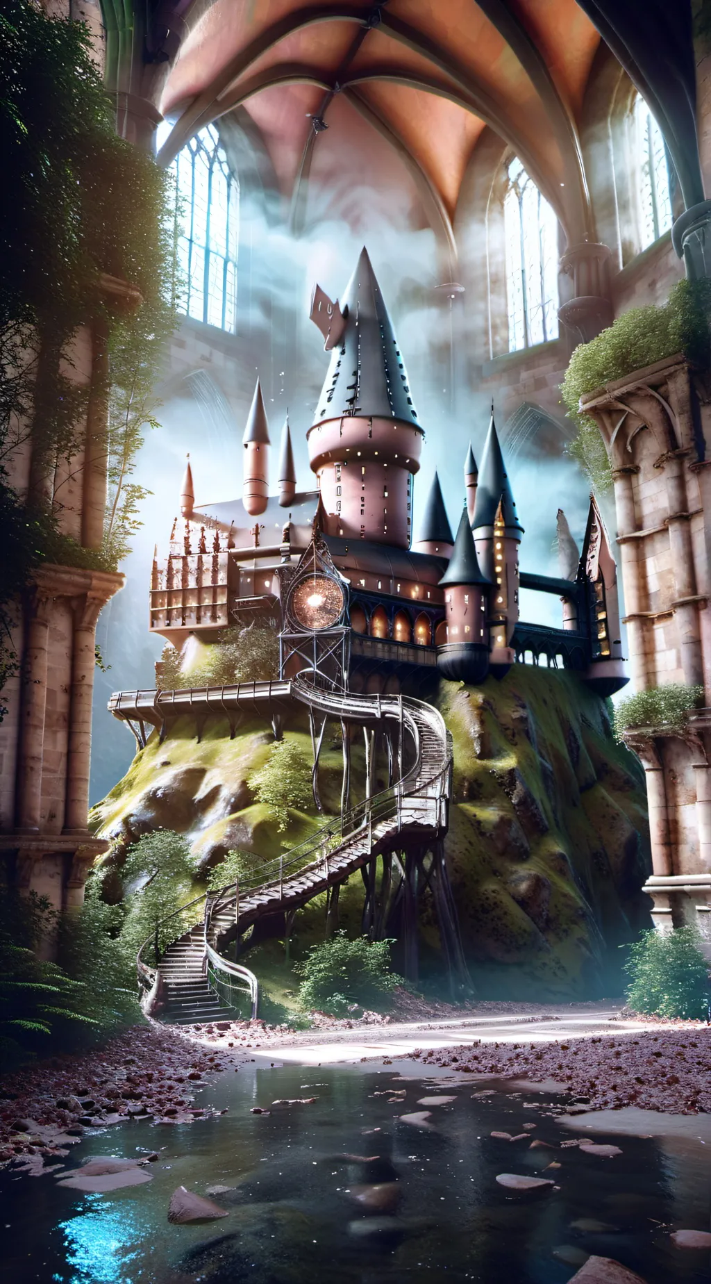 ai character: Hogwarts  background