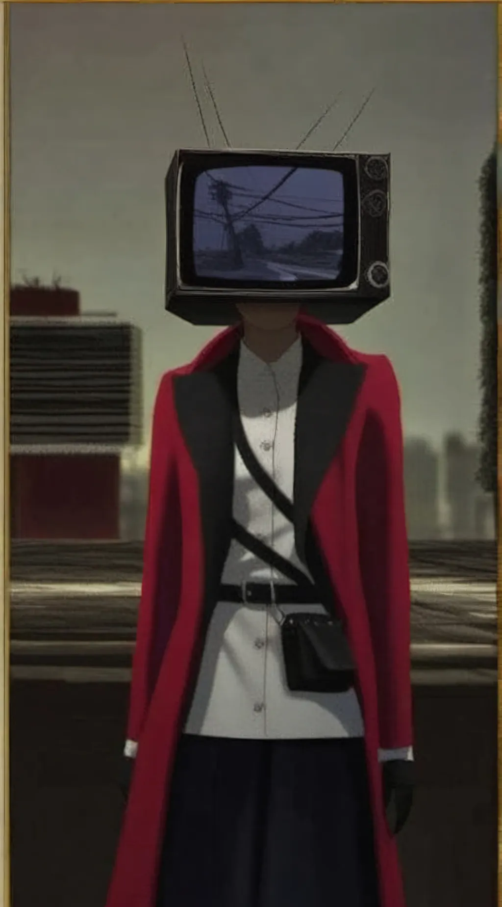 ai character: Tv woman background