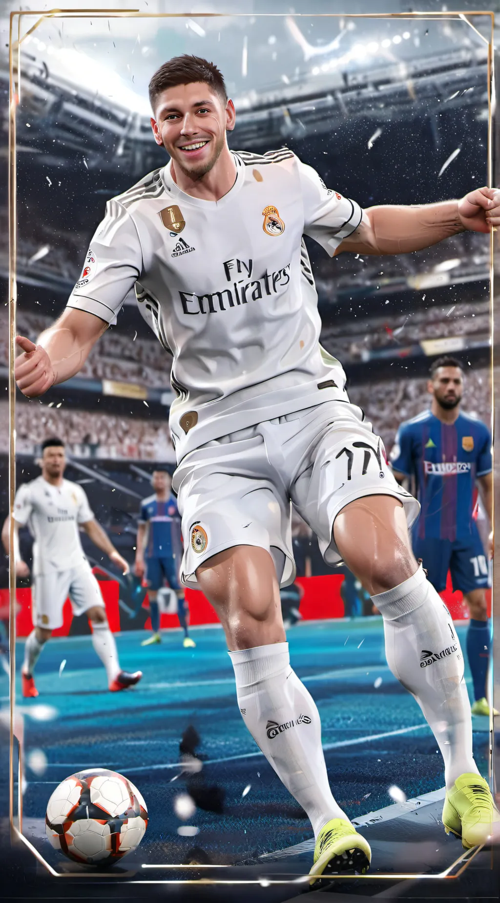 ai character: Federico valvarde  background