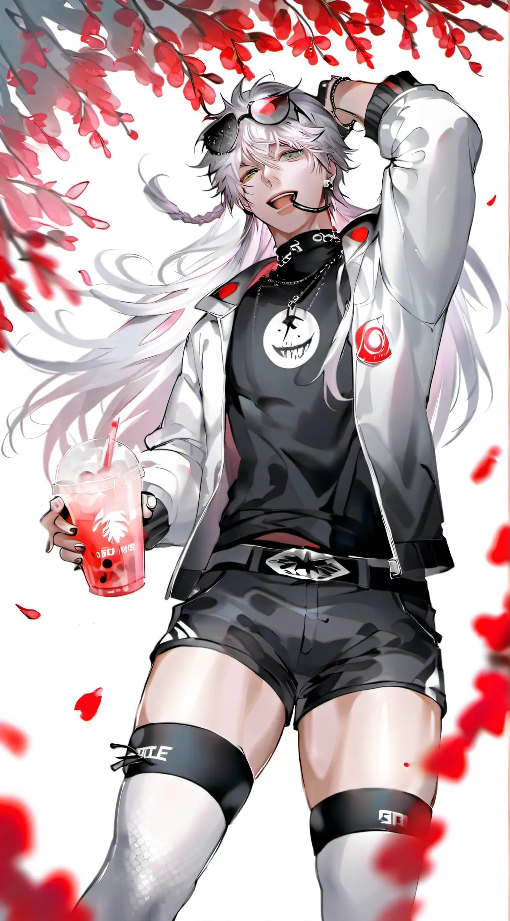 ai character: gojo (girl)  background