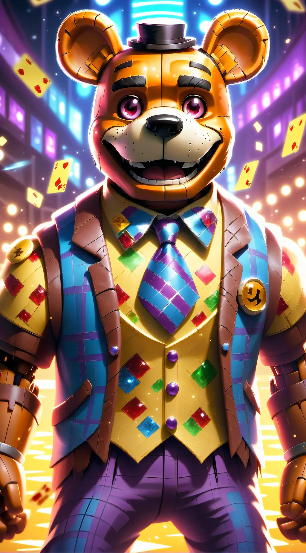 ai character: FNAF VHS TAPES background