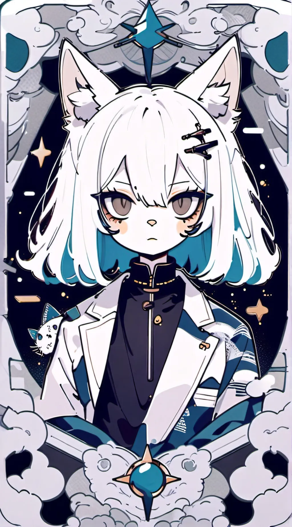 ai character: crystal background