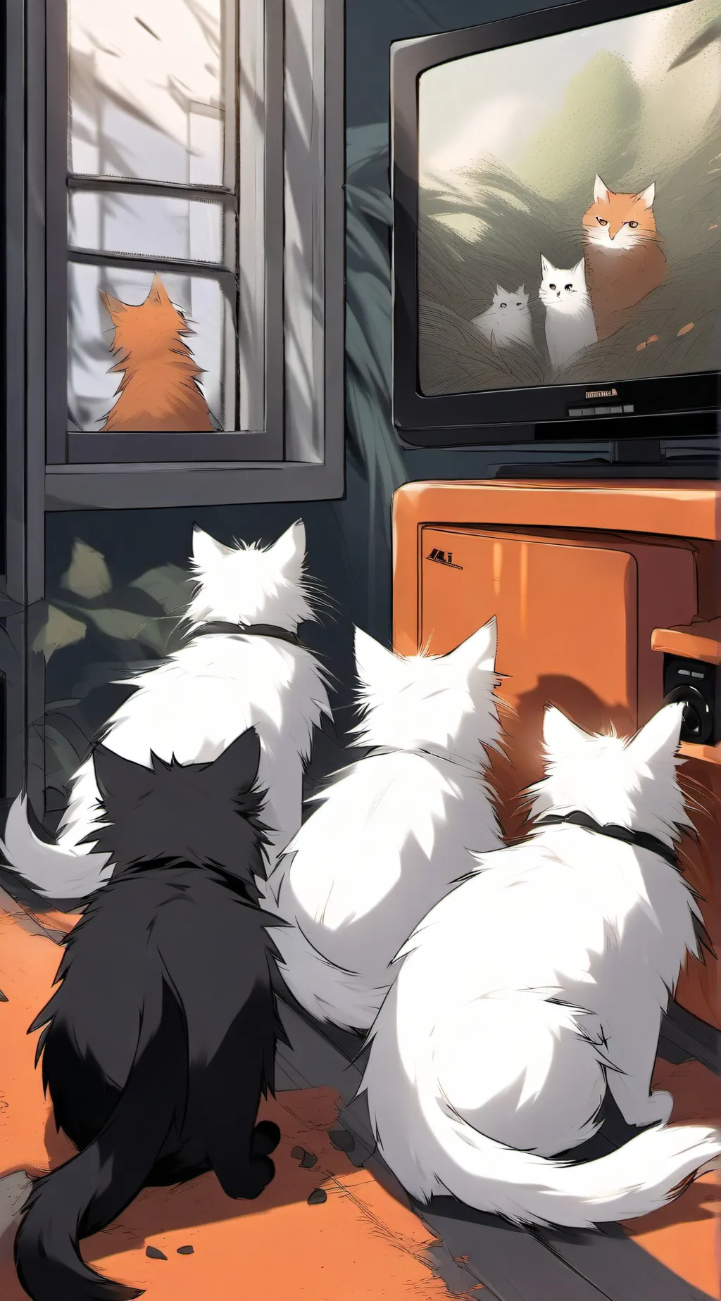 ai character: cats background