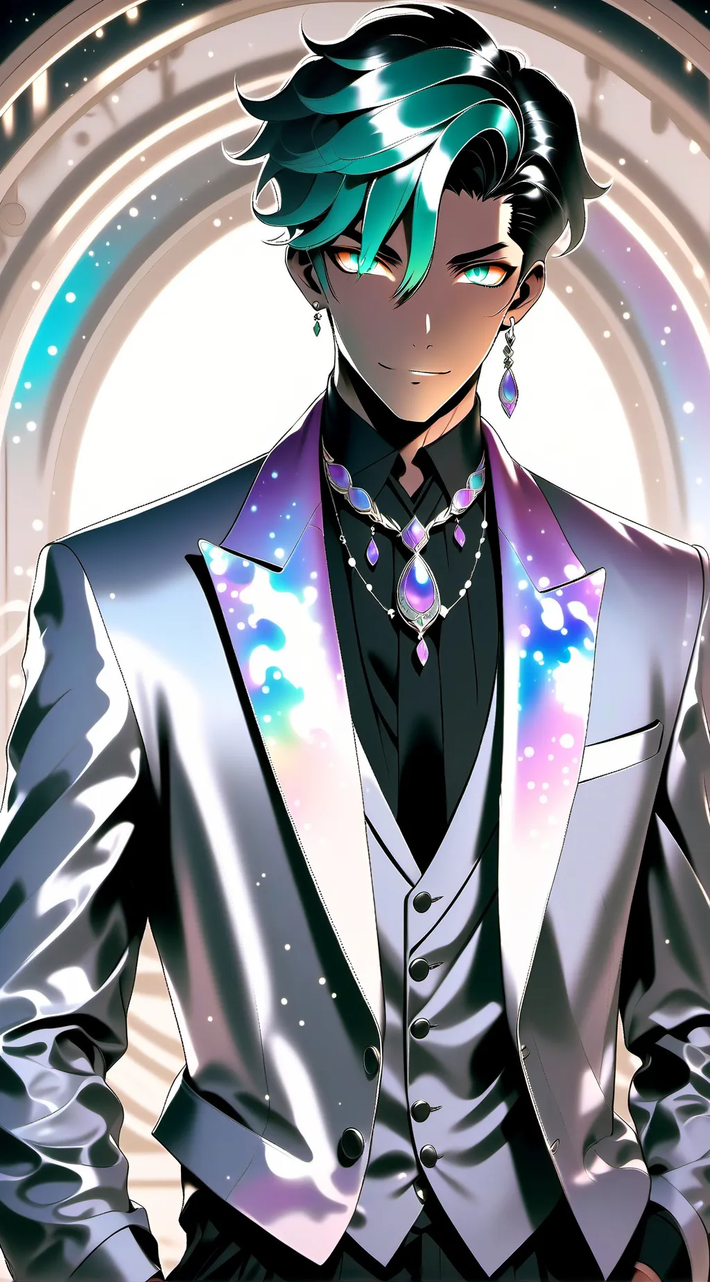 ai character: Vox x alastor background