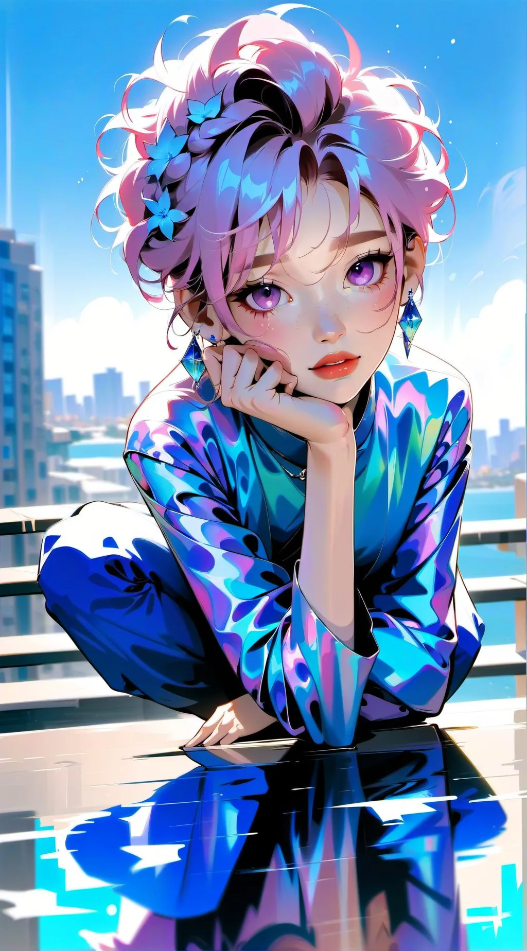 ai character: Girl test <3 background