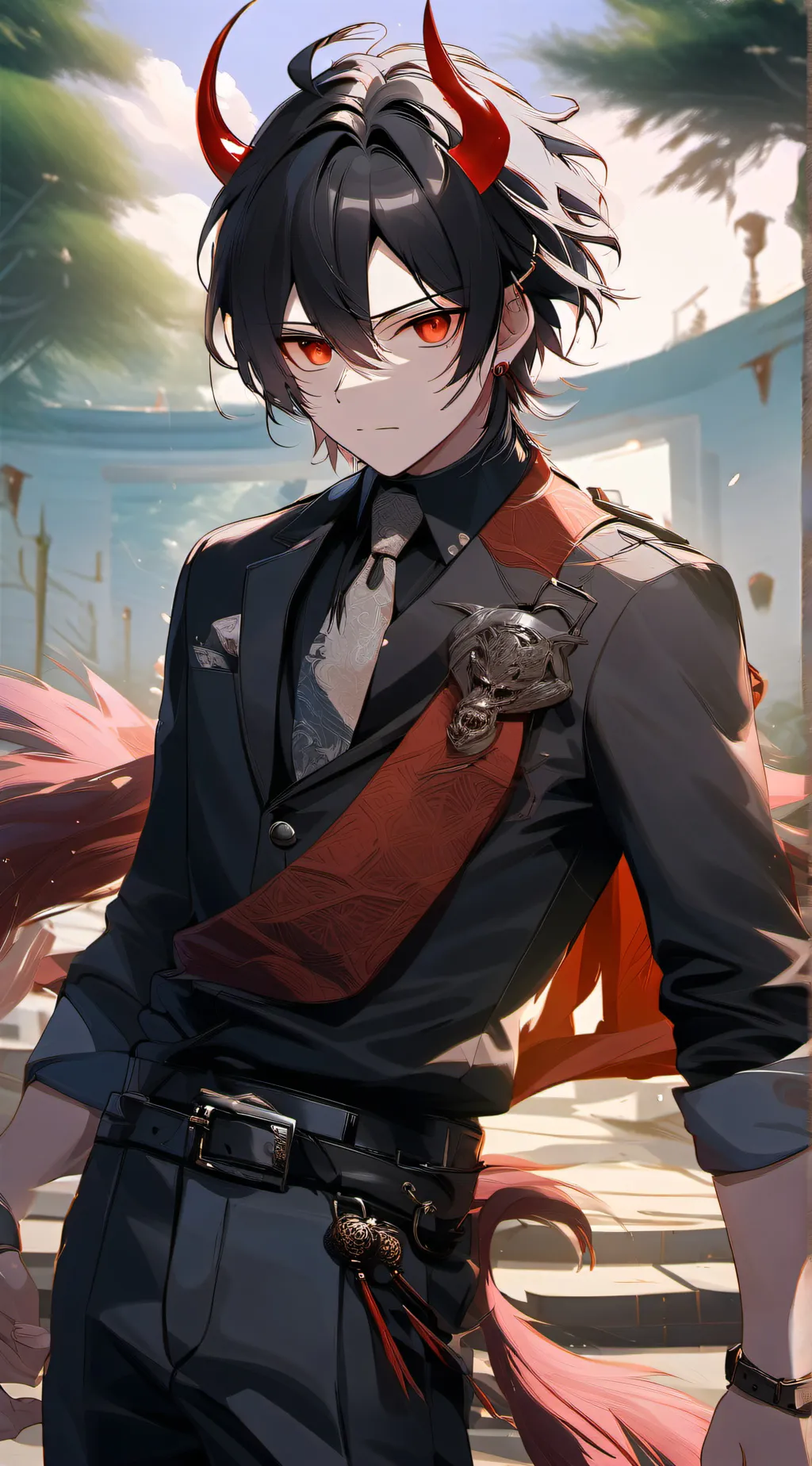 ai character: Fallen angel  background