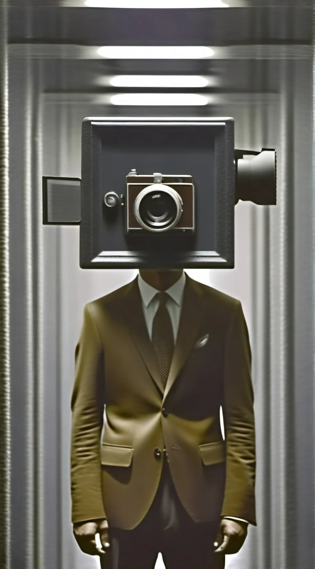 ai character: brown cameraman  background