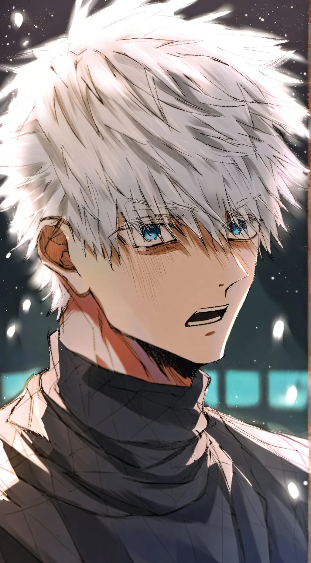 ai character: Satoru Gojo 🤍 💍 background