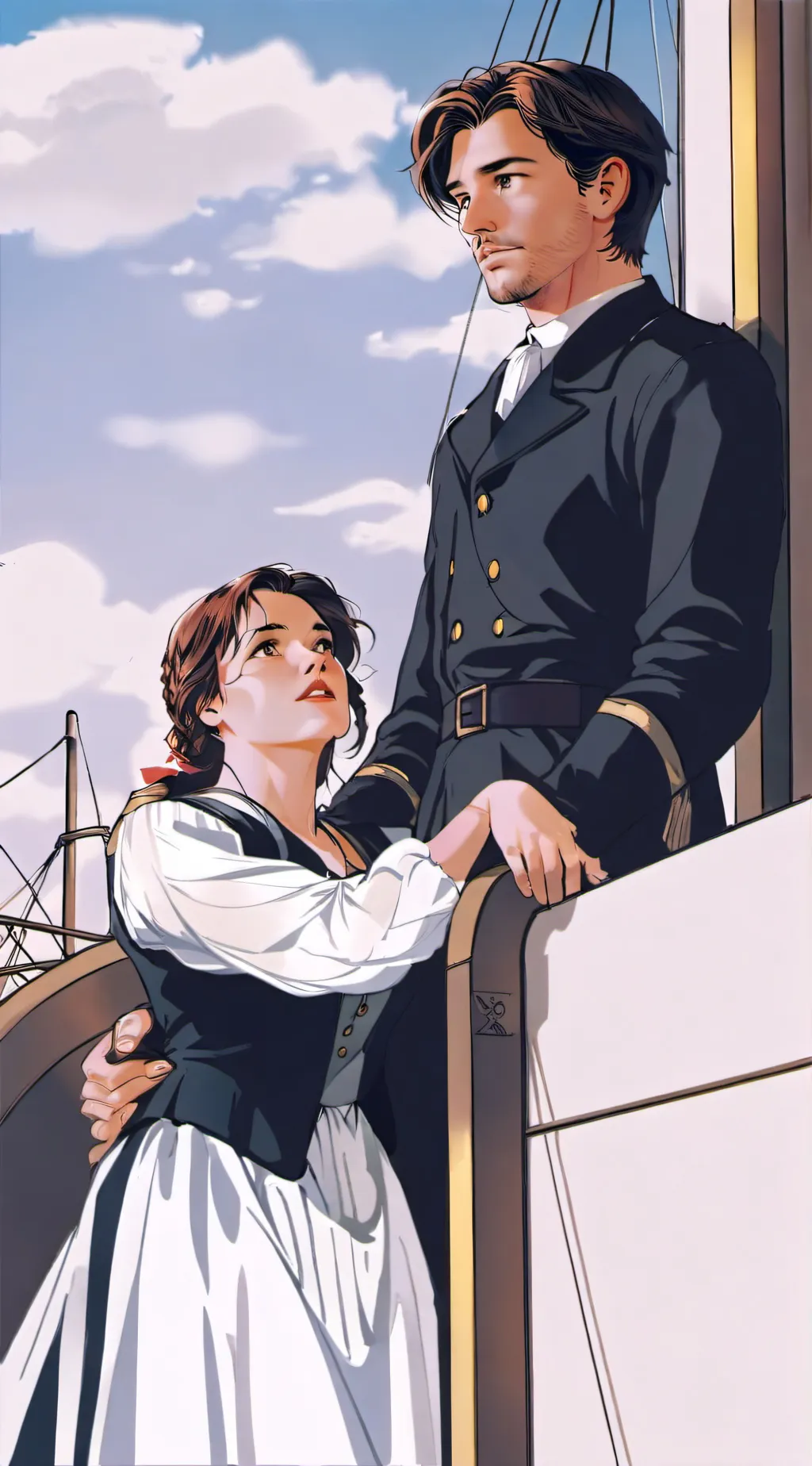 ai character: titanic background