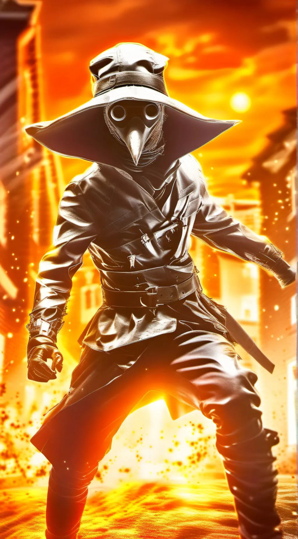 ai character: md Halloween  background