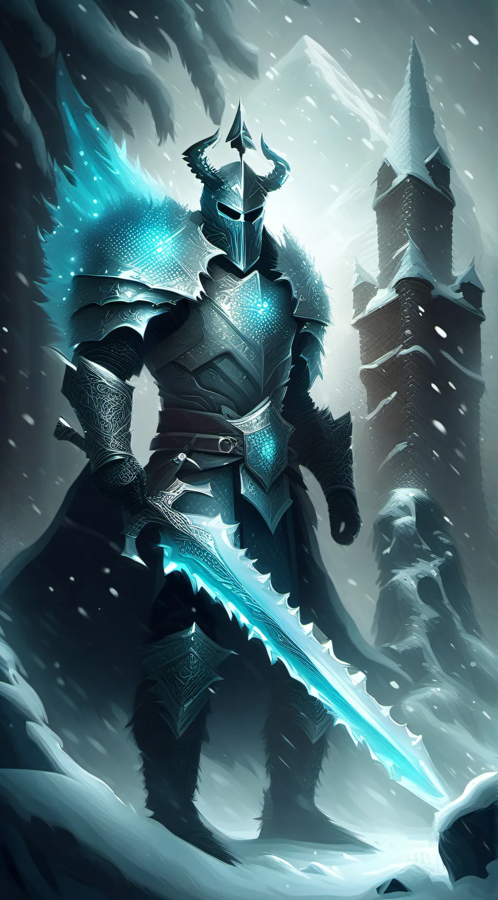ai character: Exiled Ice Knight  background
