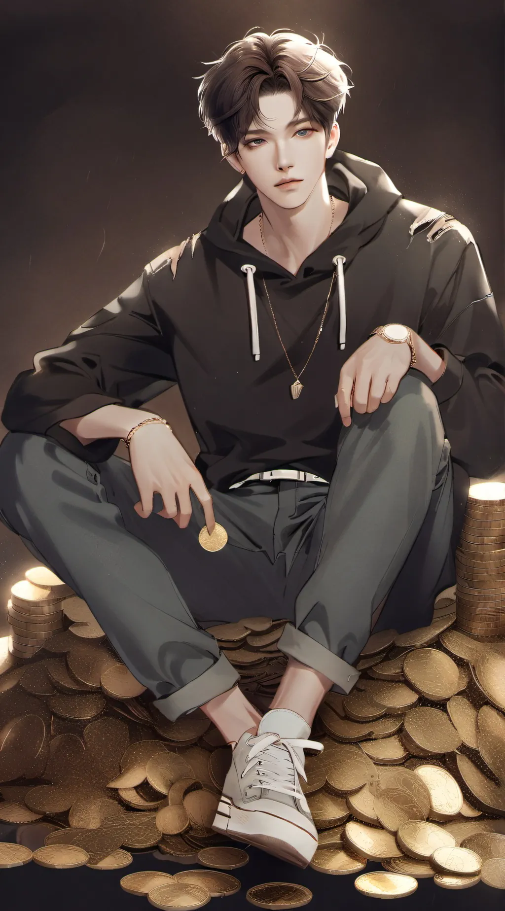 ai character: C X Y E N background