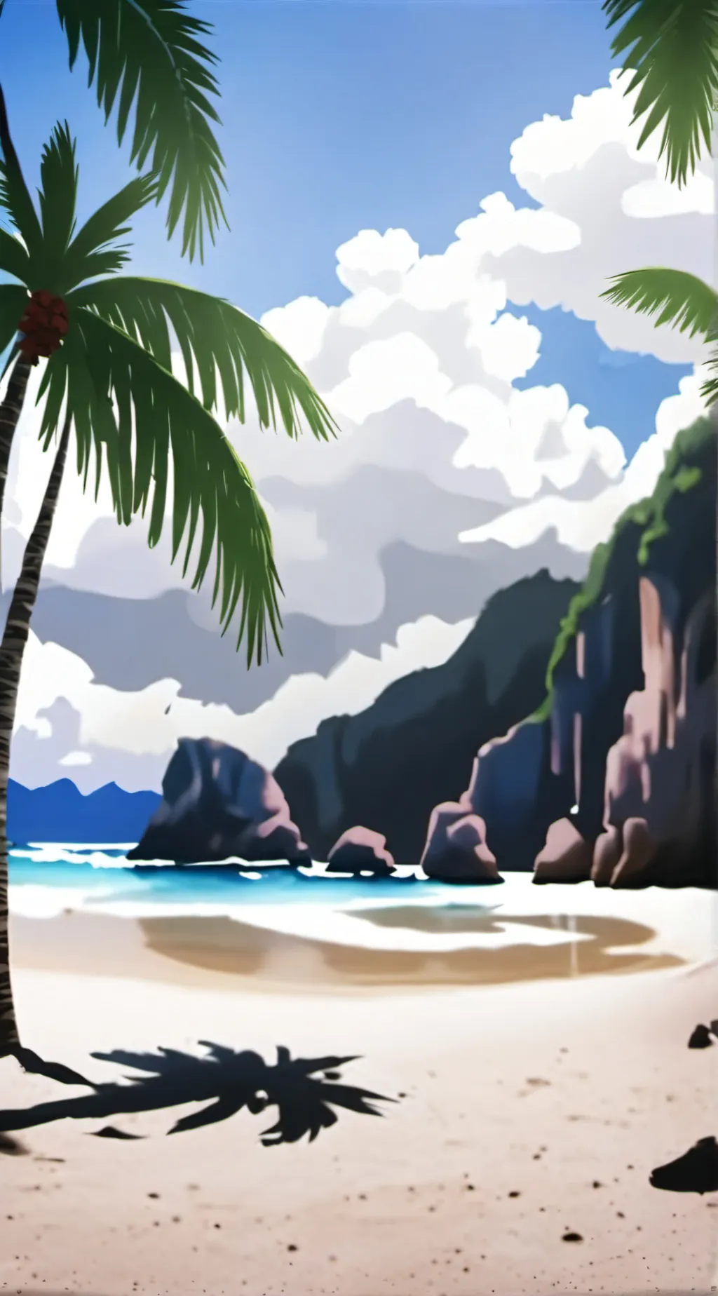 ai character: FPE - Beach day background