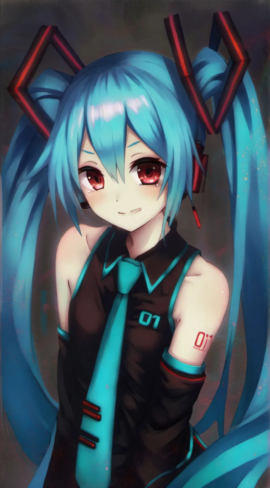 ai character: hatsune miku  background