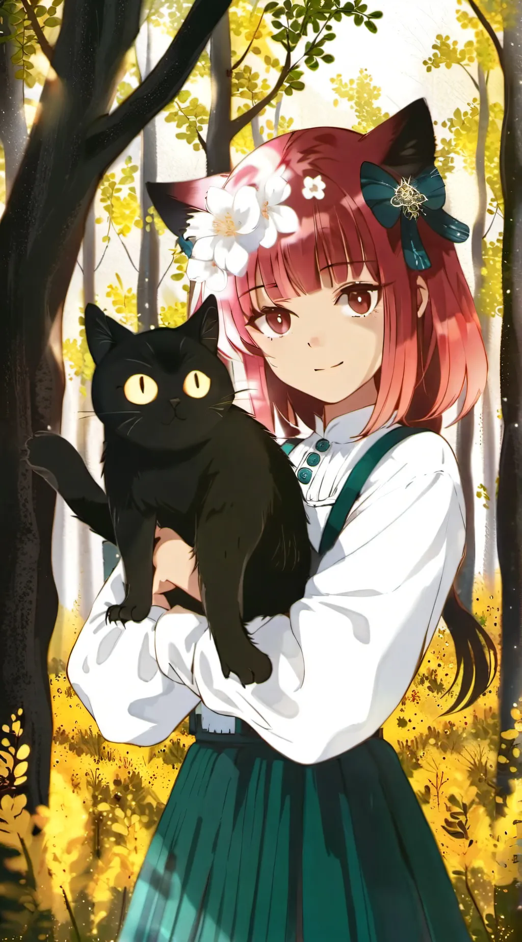 ai character: Cerise background