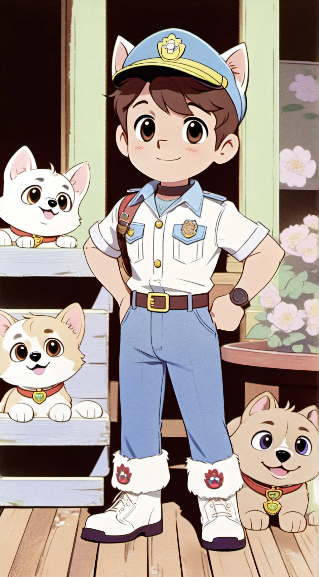 ai character: cat pack background