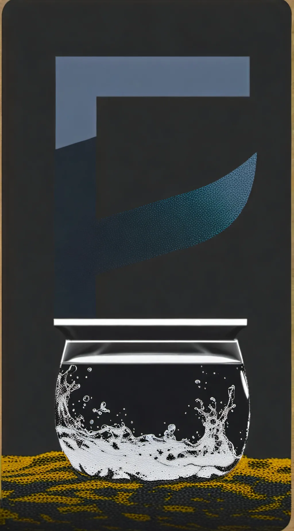 ai character: alphabet water background