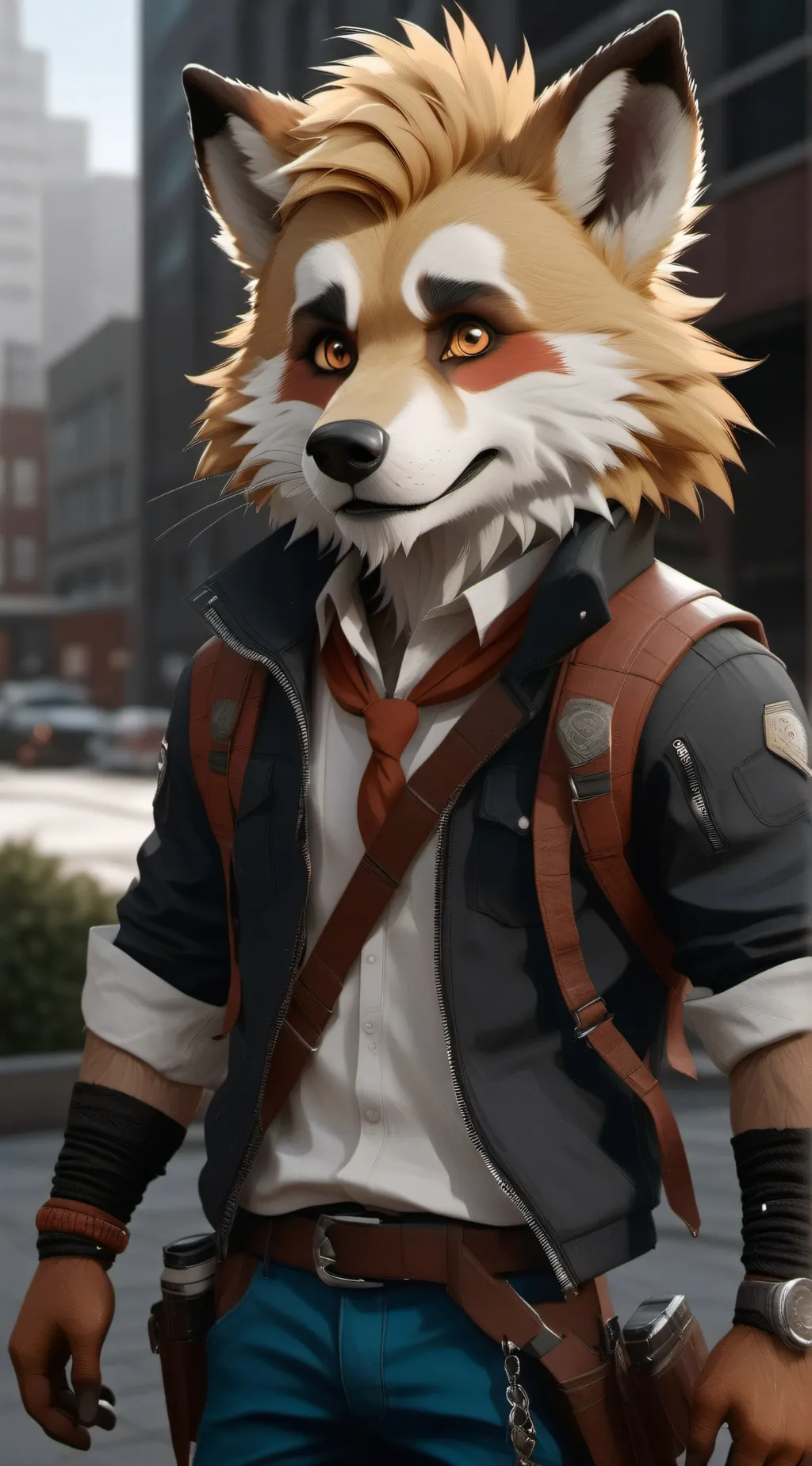 ai character: furry infection  background