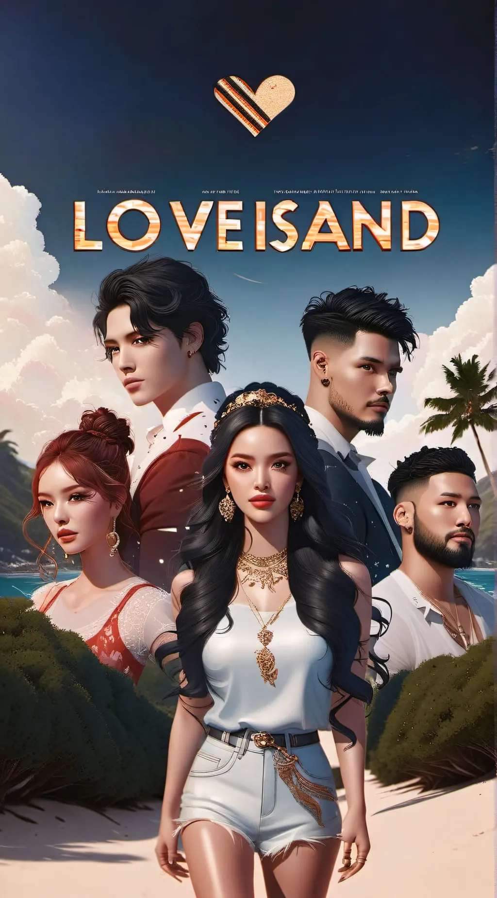 ai character: love island usa background