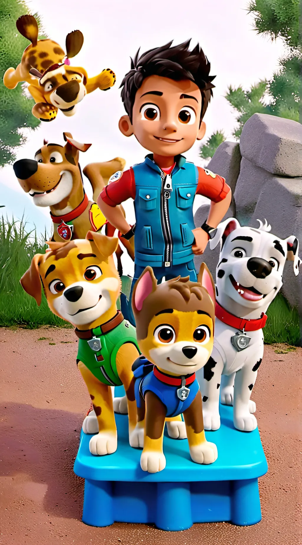 ai character: paw patrol cats background