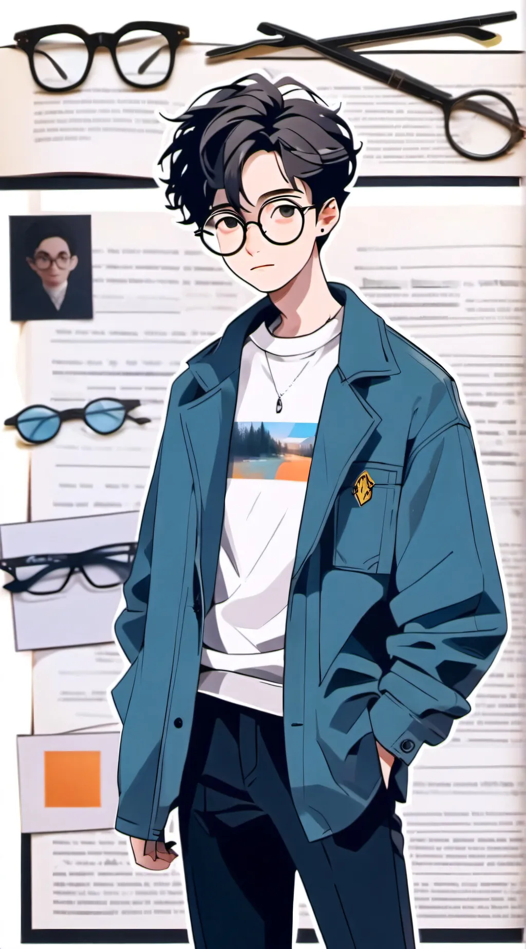 ai character: Harryxlaycie  background