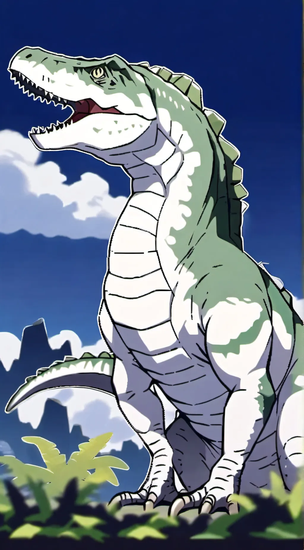 ai character: Vcroptosaurs  background