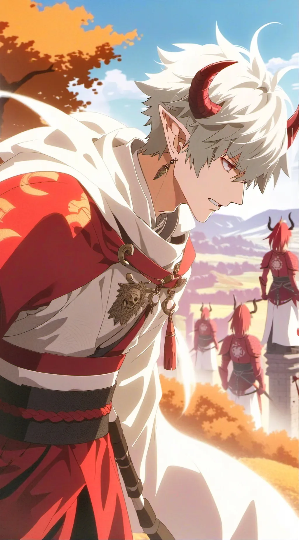 ai character: demon slayer  background